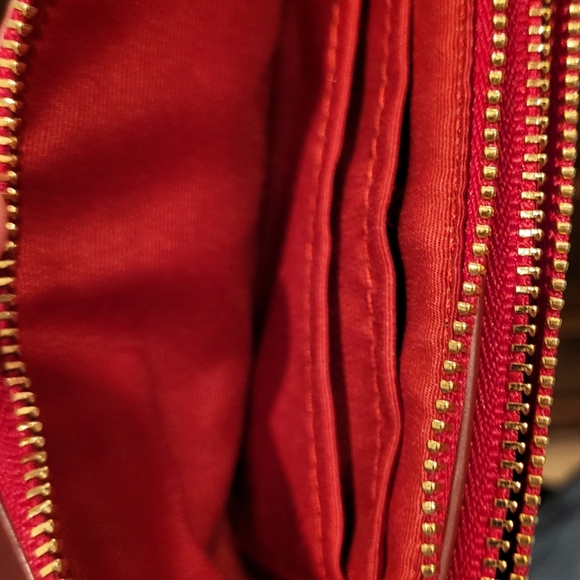 Coach Red Pebbled Leather Wristlet Wallet - Picture 9 of 16